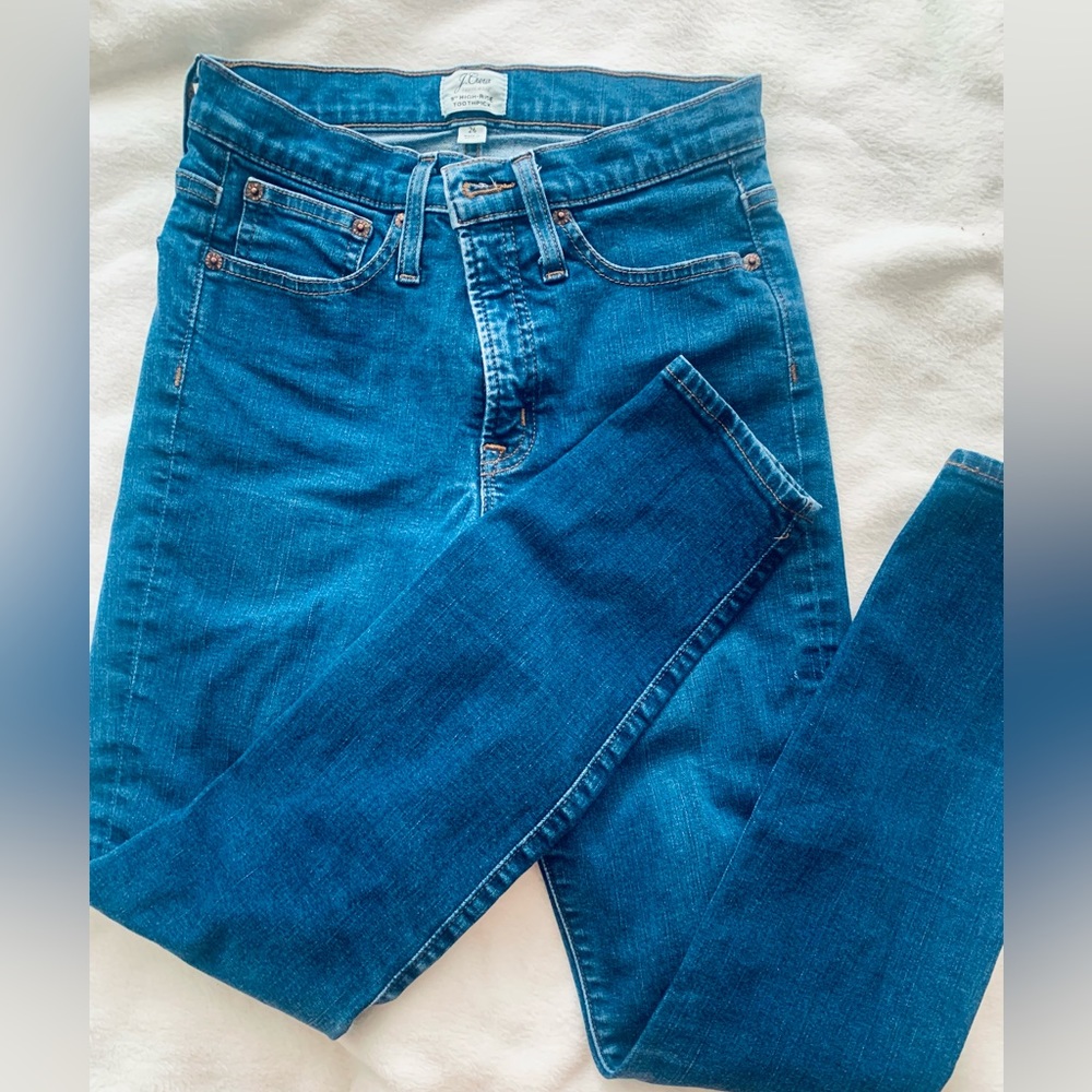 J. Crew High Rise Toothpick Jeans Size 26!